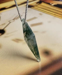 moss agate necklace