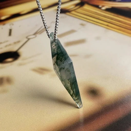 moss agate necklace