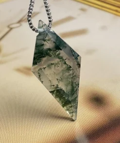 moss agate necklace