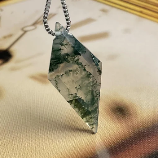 moss agate necklace