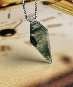 moss agate necklace
