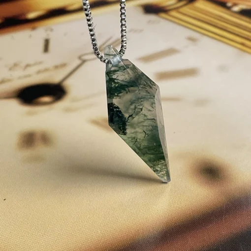 moss agate necklace