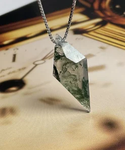 moss agate necklace