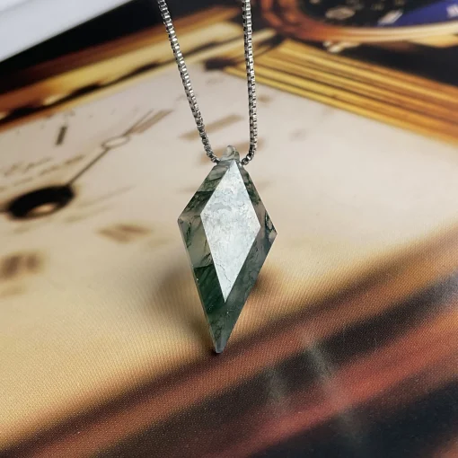 moss agate necklace