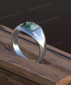 Moss Agate Ring
