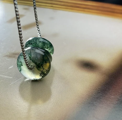 moss agate necklace