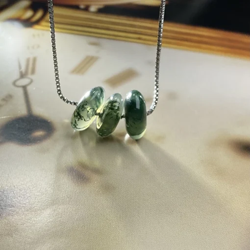 moss agate necklace