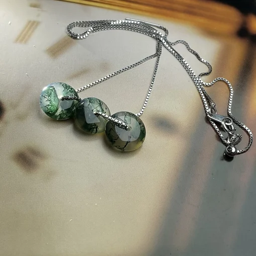 moss agate necklace
