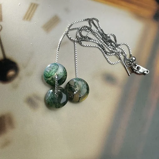 moss agate necklace