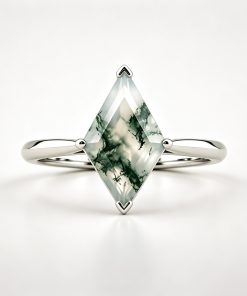 Kite Moss Agate Ring - Forest Series