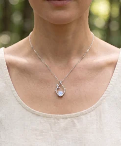 Natural Moonstone Botanical Necklace