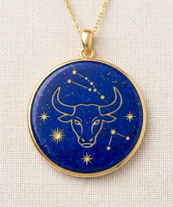 Taurus Lapis Lazuli Zodiac Necklace