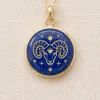 Aries Lapis Lazuli Zodiac Necklace