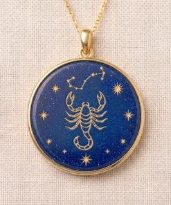 Scorpio Lapis Lazuli Zodiac Necklace