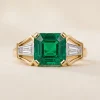 Forest Arch Natural Emerald Engagement Ring