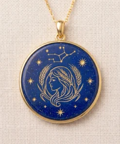 Virgo Lapis Lazuli Zodiac Necklace