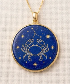 Cancer Lapis Lazuli Zodiac Necklace
