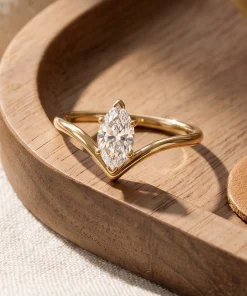 Diamond V Shape Ring