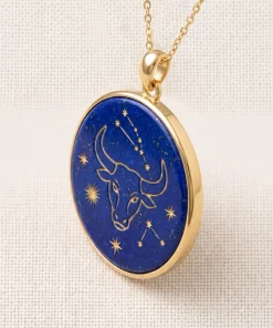 Alternative view of Taurus Lapis Lazuli Zodiac Necklace