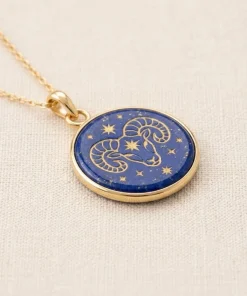 Aries Lapis Lazuli Zodiac Necklace