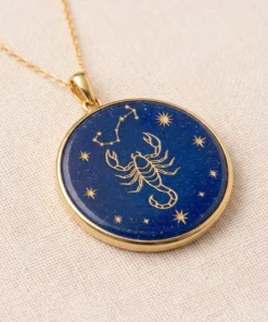 Scorpio Lapis Lazuli Zodiac Necklace