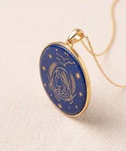 Virgo Lapis Lazuli Zodiac Necklace