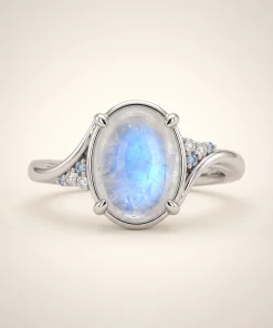 Moonstone Engagement Ring