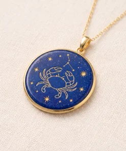 Cancer Lapis Lazuli Zodiac Necklace