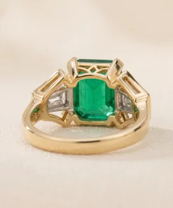 Forest Arch Natural Emerald Engagement Ring