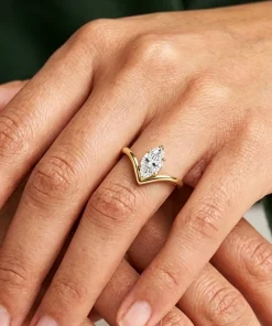 Diamond V Shape Ring