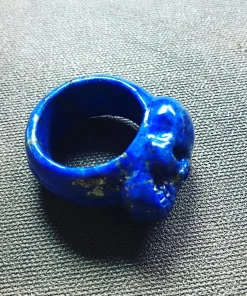 Lapis Lazuli Skull Ring