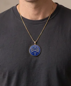 Aries Lapis Lazuli Zodiac Necklace