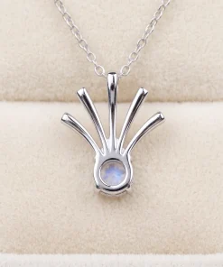 Hidden Moon Shell · Natural Moonstone Necklace | Ocean Series