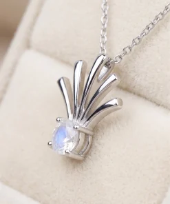 Hidden Moon Shell · Natural Moonstone Necklace | Ocean Series