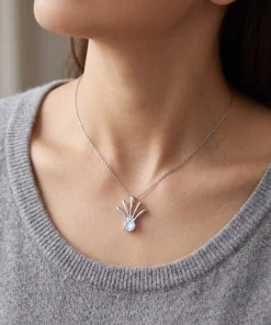 Hidden Moon Shell · Natural Moonstone Necklace | Ocean Series