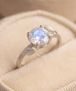 Morning Dew Branch · Natural Moonstone Ring | Forest Series