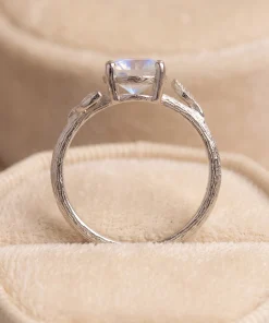 Morning Dew Branch · Natural Moonstone Ring | Forest Series
