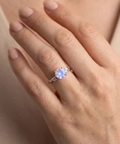 Morning Dew Branch · Natural Moonstone Ring | Forest Series