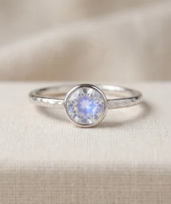 Pebble Natural Moonstone Ring | Forest Water Series