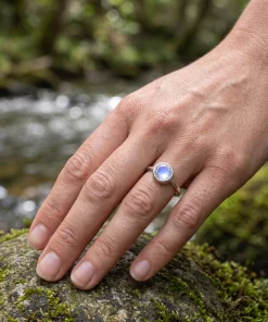 Pebble Natural Moonstone Ring | Forest Water Series