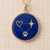 Personalized Lapis Initial & Keepsake Symbol Necklace