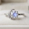 Moonstone Crescent Ring